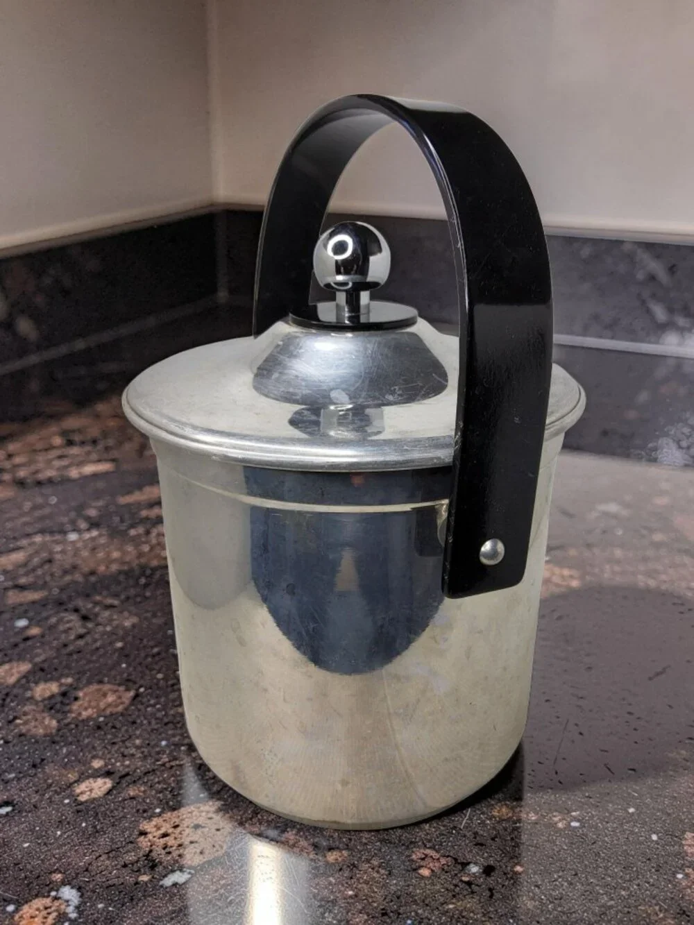 Vintage Heavy Aluminum Large Insulated Ice Bucket